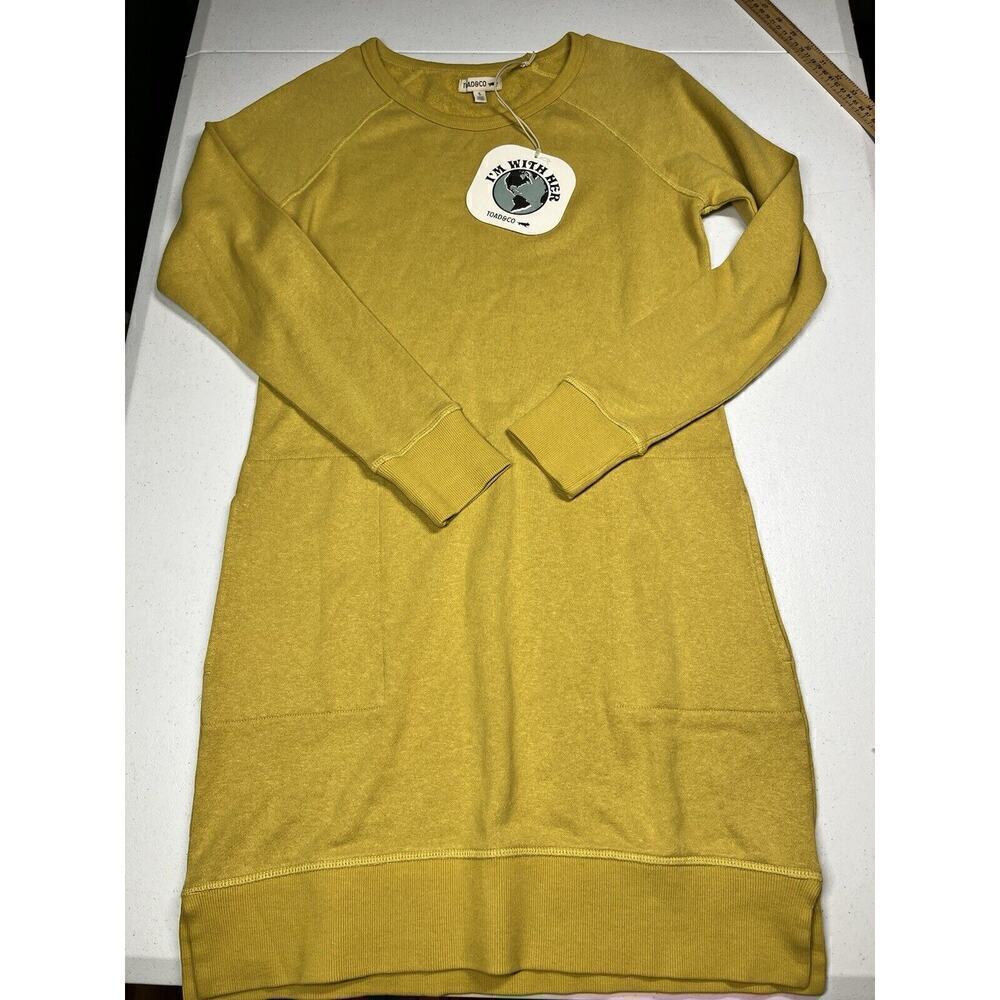Toad and Co. Golden Epiq Long Sleeve Hemp Cotton Oversized Lagenlook Dress S NWT